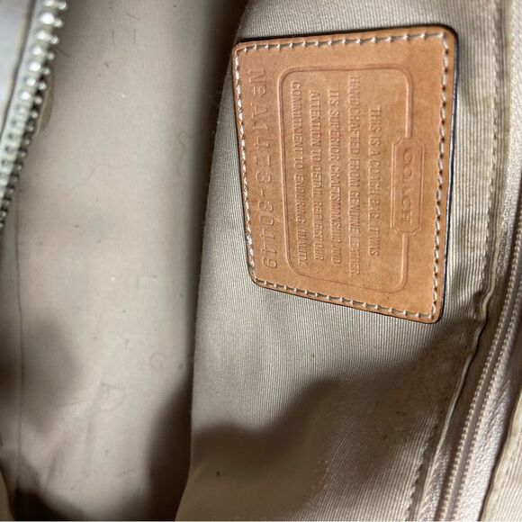 Coach Bleeker beige Croc Embossed Satchel Handbag 30449 - Picture 12 of 16